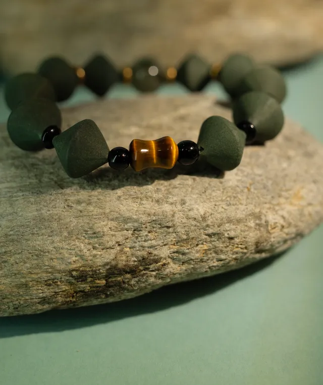 Conical Bead Bracelet – Guided Flow Incense Bracelet (Inner Diameter 17.5cm) - Green · Dream Spirit · Bracelet · Wrist 17.3cm