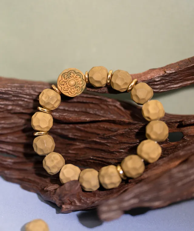 Faceted Bead Bracelet – Longjing Jasmine Couple Bracelet Men's Version (17.5cm) - Light Green · Longjing Jasmine · Men · Wrist 17.5cm