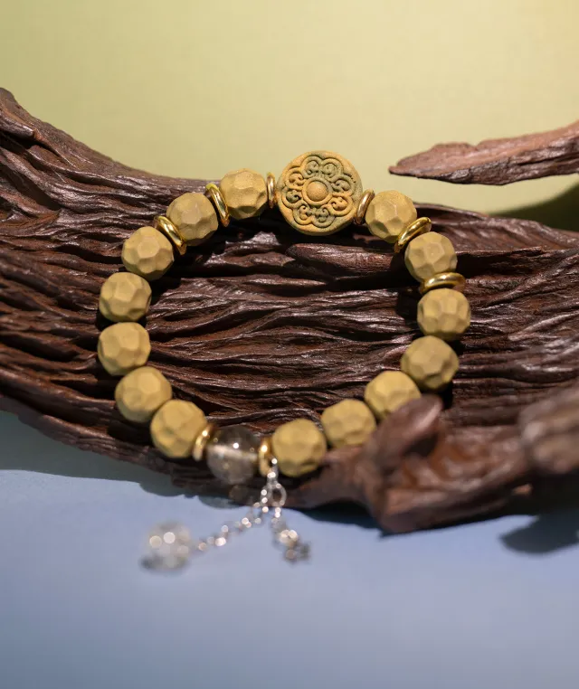 Faceted Bead Bracelet – Longjing Jasmine Couple Bracelet Women's Version (15cm) - Light Green · Longjing Jasmine · Women · Wrist 15cm