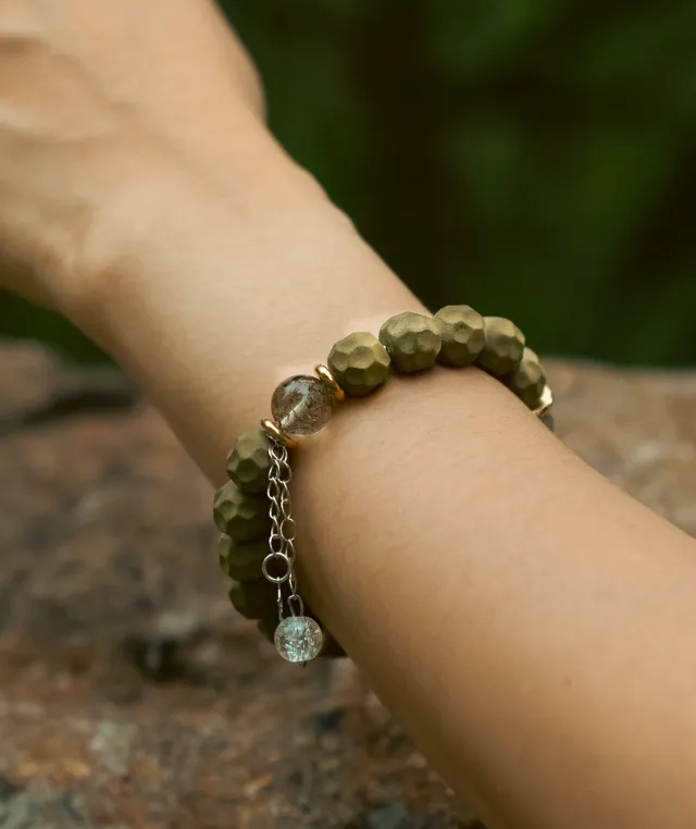 Faceted Bead Bracelet – Longjing Jasmine Couple Bracelet Women's Version (15cm) - Light Green · Longjing Jasmine · Women · Wrist 15cm