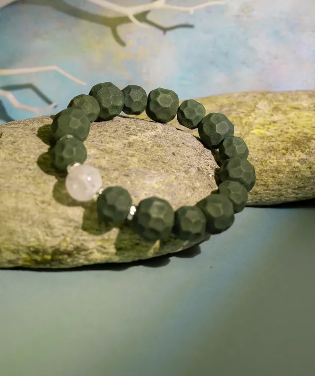 Faceted Bead Bracelet – Dream Incense Couple Bracelet Men's Version (19cm) - Green · Dream Spirit · Men · Wrist 19cm