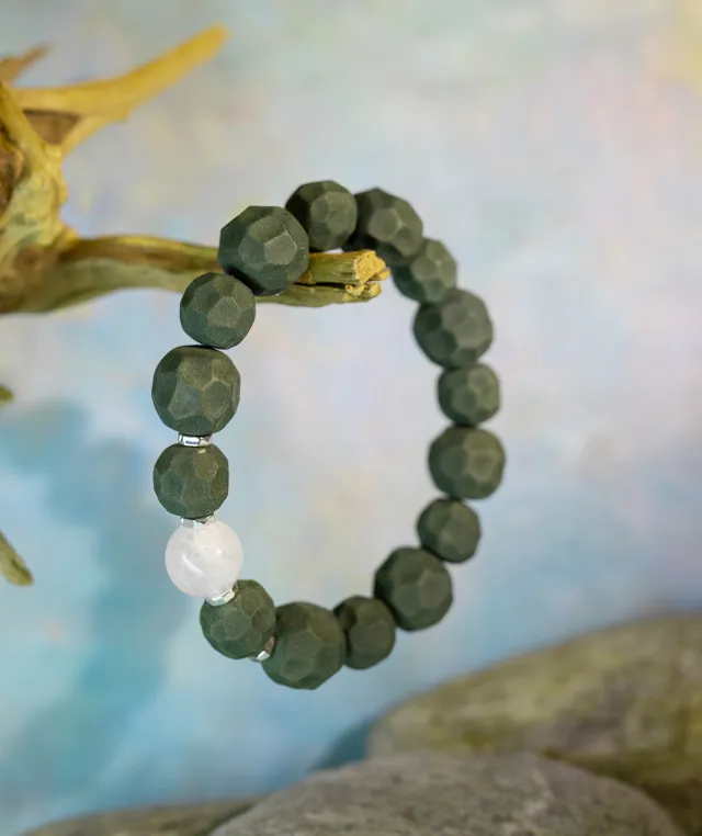Faceted Bead Bracelet – Dream Incense Couple Bracelet Men's Version (19cm) - Green · Dream Spirit · Men · Wrist 19cm