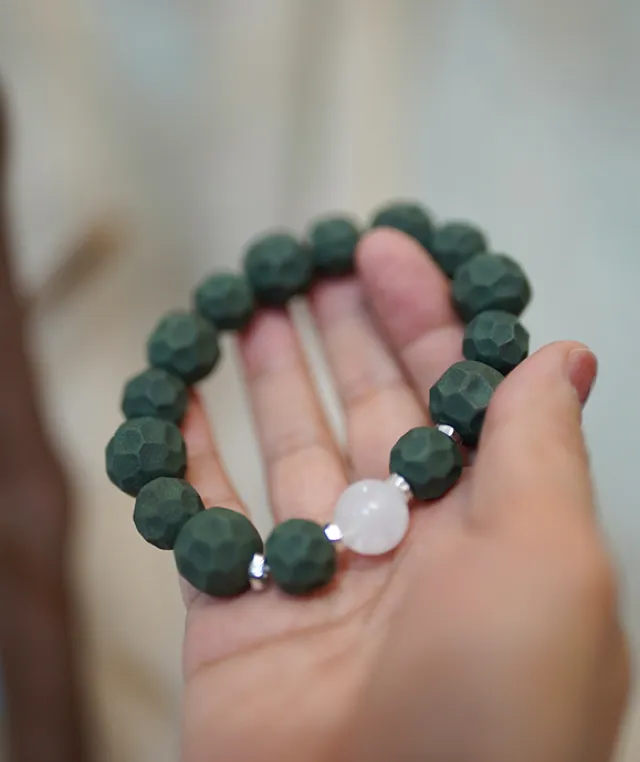 Faceted Bead Bracelet – Dream Incense Couple Bracelet Men's Version (19cm) - Green · Dream Spirit · Men · Wrist 19cm
