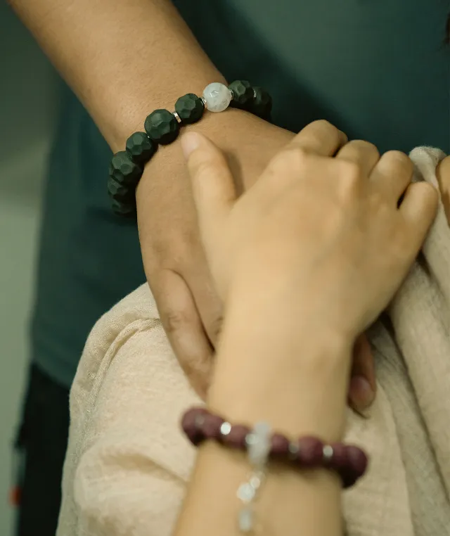 Faceted Bead Bracelet – Dream Incense Couple Bracelet Men's Version (19cm) - Green · Dream Spirit · Men · Wrist 19cm