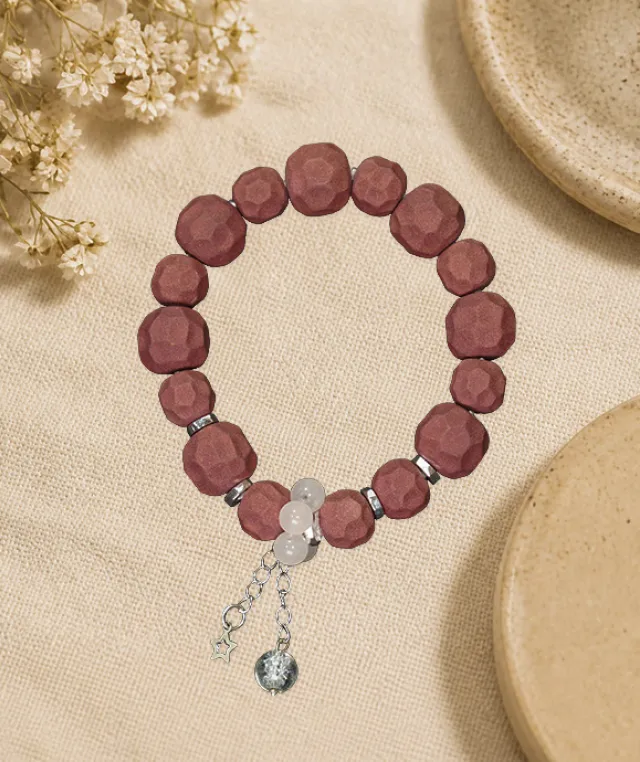 Wuxiang Bead Bracelet – Dream Incense Couple Bracelet Women's Version (15.5cm) - Rose · Rose Blend · Women · Wrist 15.5cm