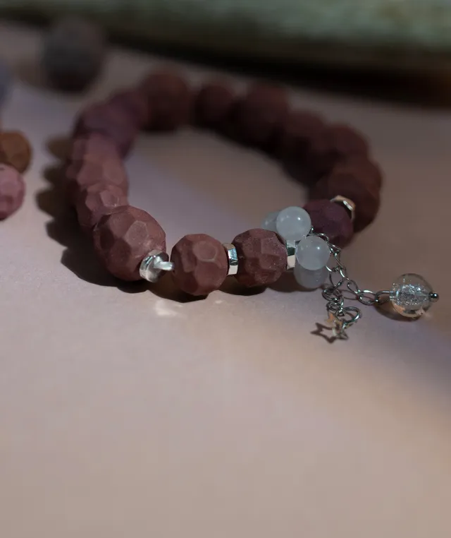 Wuxiang Bead Bracelet – Dream Incense Couple Bracelet Women's Version (15.5cm) - Rose · Rose Blend · Women · Wrist 15.5cm