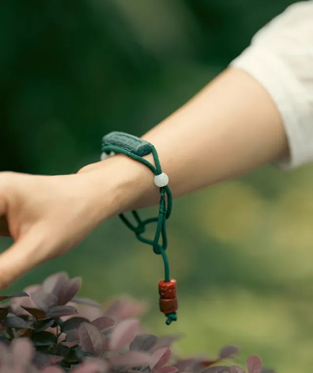 Adjustable Bracelet – Blue Medicine Incense Pendant with Flowing Structure - Blue · Blue Medicine · Bracelet · Wrist 13–17cm