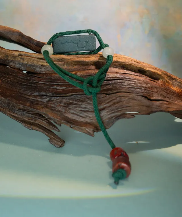 Adjustable Bracelet – Blue Medicine Incense Pendant with Flowing Structure - Blue · Blue Medicine · Bracelet · Wrist 13–17cm