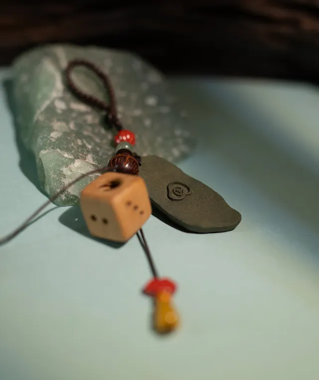 Terraced Charm Pendant – Dream Incense Protective Hanging Ornament - Green · Dream Spirit · Hanging Charm · 5cm Drop Length