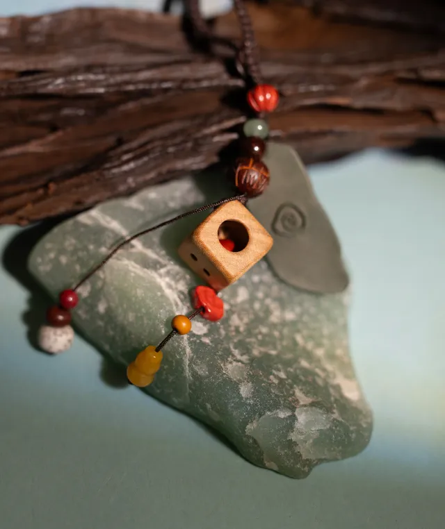 Terraced Charm Pendant – Dream Incense Protective Hanging Ornament - Green · Dream Spirit · Hanging Charm · 5cm Drop Length