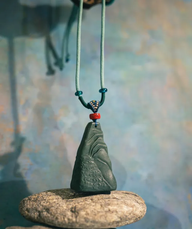 Cloud Mountain Necklace – Dream Incense Energy Pendant (Basic Edition) - Green · Dream Spirit · Basic · Necklace · 45–85cm