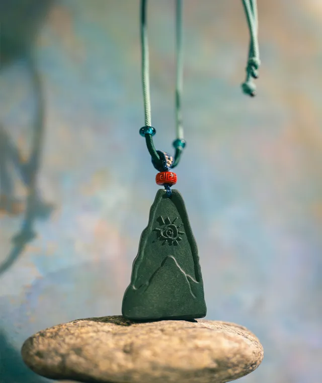 Cloud Mountain Necklace – Dream Incense Energy Pendant (Basic Edition) - Green · Dream Spirit · Basic · Necklace · 45–85cm