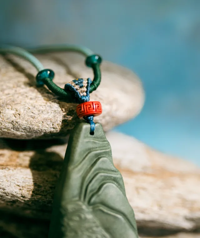 Cloud Mountain Necklace – Dream Incense Energy Pendant (Basic Edition) - Green · Dream Spirit · Basic · Necklace · 45–85cm
