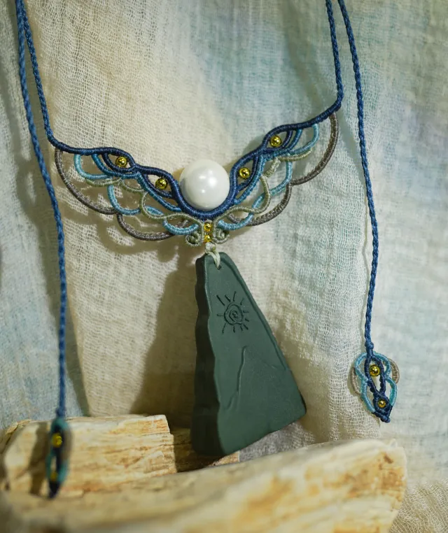 Cloud Mountain Necklace – Dream Incense Energy Pendant (Deluxe Edition) - Green · Dream Spirit · Premium · Necklace · 32–65cm