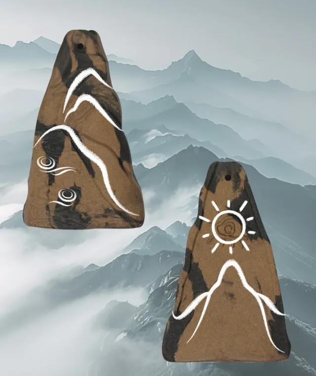 Cloud Mountain Necklace – Dual Incense Energy Pendant (Basic Edition) - Mixed · Dual Blend · Basic · Necklace · 45–85cm