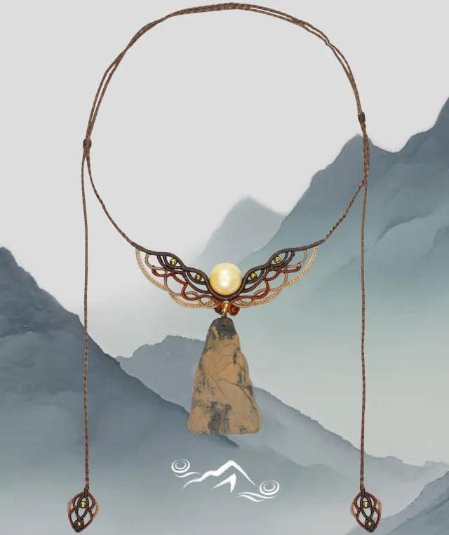 Cloud Mountain Necklace – Dual Incense Energy Pendant (Deluxe Edition) - Mixed · Dual Blend · Premium · Necklace · 32–65cm