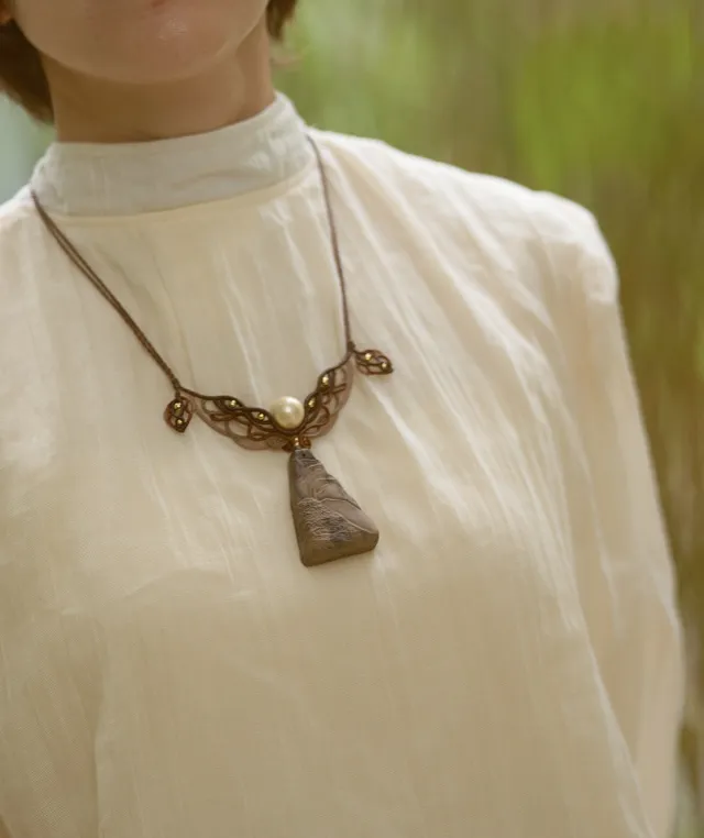 Cloud Mountain Necklace – Dual Incense Energy Pendant (Deluxe Edition) - Mixed · Dual Blend · Premium · Necklace · 32–65cm