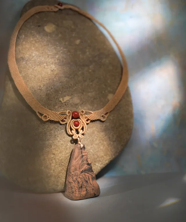 Cloud Mountain Necklace – Dual Incense Choker Pendant (Premium Edition) - Mixed · Dual Blend · Advanced · Choker Necklace · 44–46cm