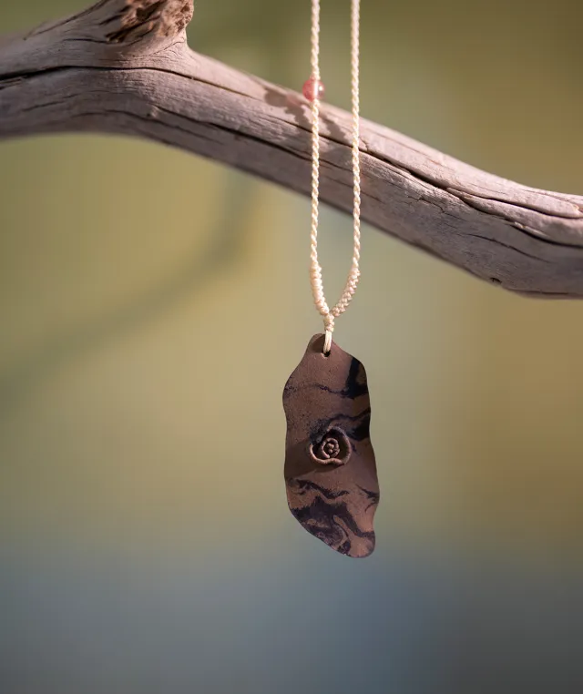 Terraced Field Necklace – Dual Incense Pendant (Minimal Edition) - Mixed · Dual Blend · Basic · Necklace · 46–66cm