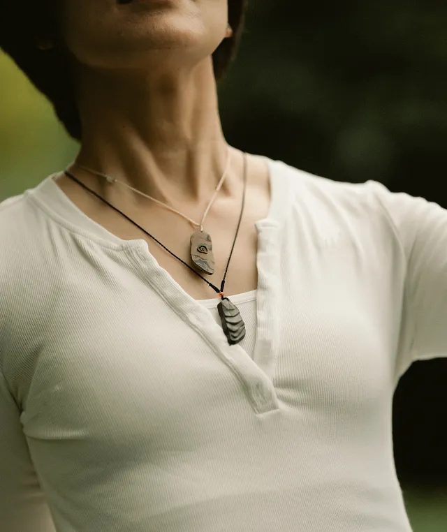 Terraced Field Necklace – Dual Incense Pendant (Minimal Edition) - Mixed · Dual Blend · Basic · Necklace · 46–66cm