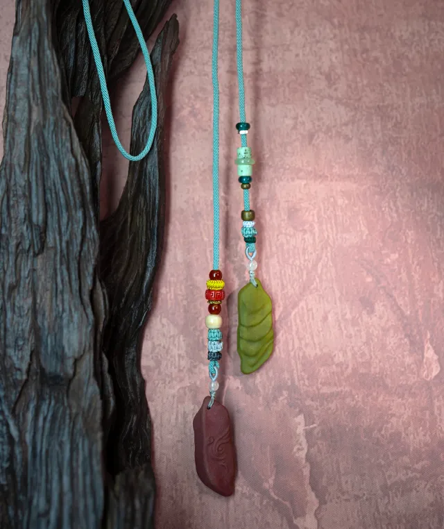 Dual Pendant Necklace – Bird & Terraced Incense Balance Pendant - Dual Tone · Dual Blend · Dual Pendant · Necklace · 80cm