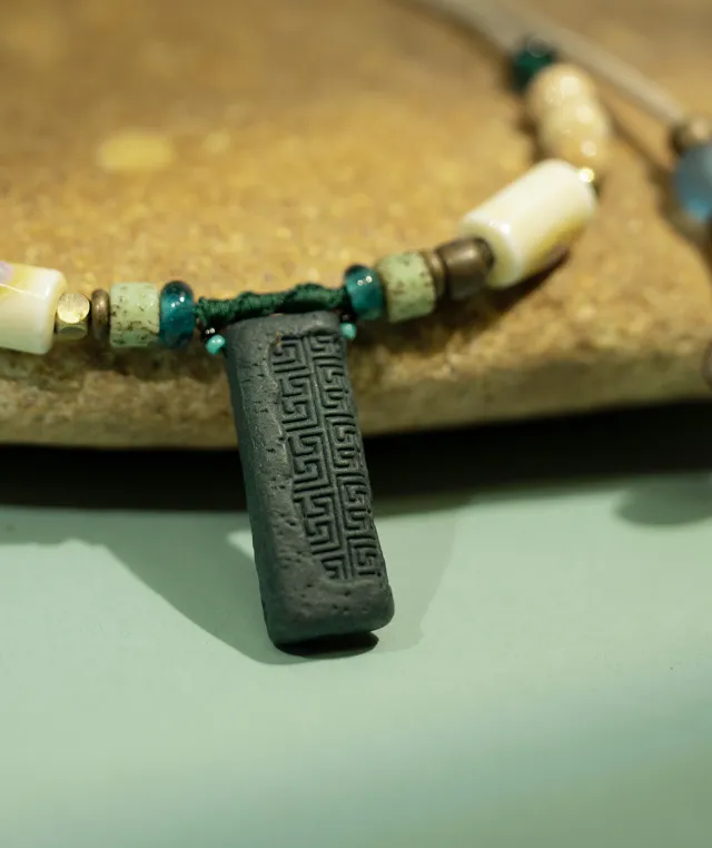 Adjustable Necklace – Blue Medicine Incense Pendant with Dual Balance Structure - Blue · Blue Medicine · Small · Necklace · 30–90cm