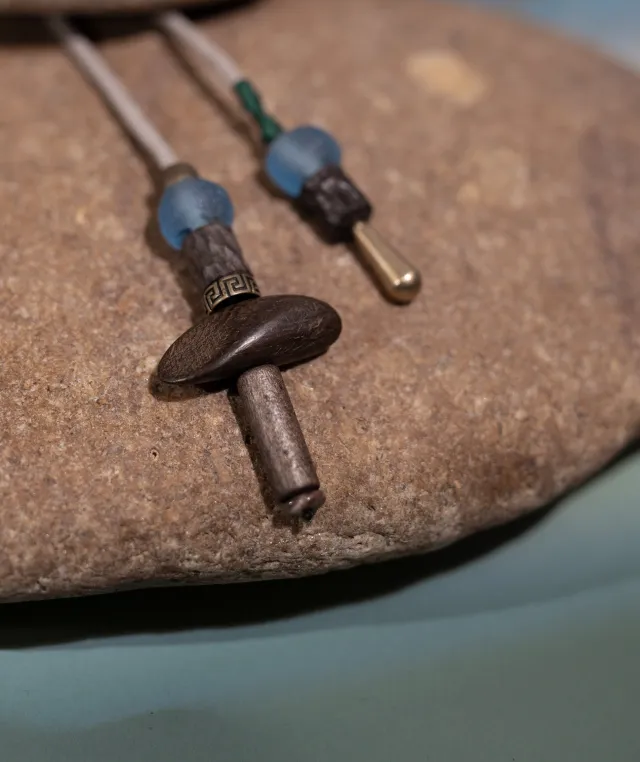Adjustable Necklace – Blue Medicine Incense Pendant with Dual Balance Structure - Blue · Blue Medicine · Small · Necklace · 30–90cm