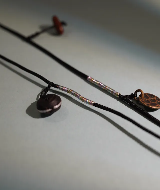 Adjustable Necklace – Mixed Incense Bead Pendant with Multi-Symbolic Structure - Mixed · Dual Blend · Composite · Necklace · 36–60cm