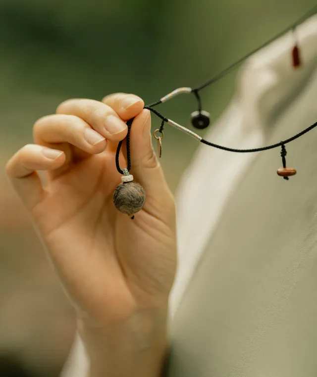 Adjustable Necklace – Mixed Incense Bead Pendant with Multi-Symbolic Structure - Mixed · Dual Blend · Composite · Necklace · 36–60cm